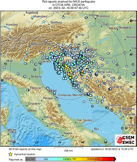 erdbeben kroatien aktuell karte